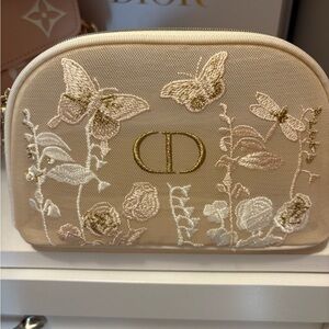 Dior Beige Embroidered Women's mesh Bag